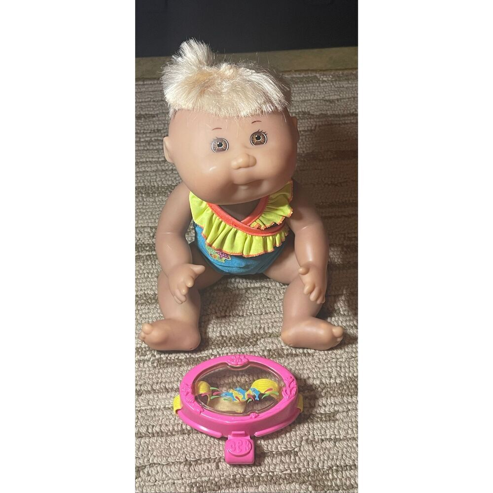 1988 Mattel Cabbage Patch Swimmer Baby Doll w/ swim mask - Picture 5 of 14